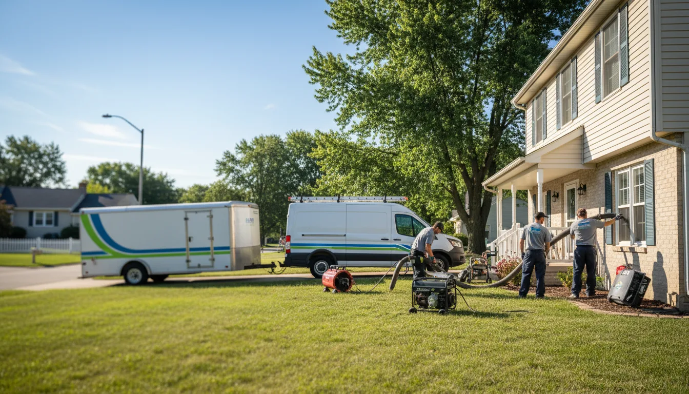 Flooded Basement Restoration And Cleanup With Repair in Donnelsville, OH near me